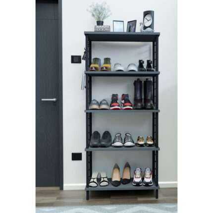 Barin Design 5 Raflı Telli Çevir Kur Çok Amaçlı Ayakkabılık ve Düzenleyici Raf Ünitesi Antre, Banyo, Balkon, Ofis - Görsel 2