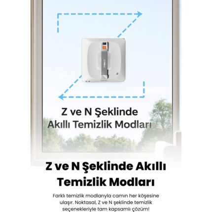 Mieco WA9 Pro Çift Yönlü Su Püskürtmeli Cam Temizleme Robotu (Kumandalı) - Görsel 4