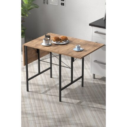 Retodesign Katlanır Mutfak Masası Modern Ahşap Tasarım 1625 Kullanışlı ve Şık