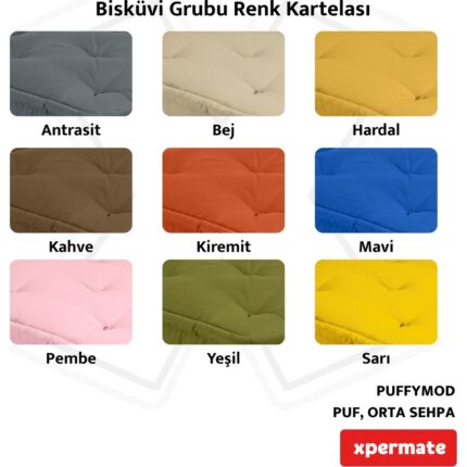 Xpermate x permate Puffymod Dekoratif Kare Puf Orta Sehpa Ayak Uzatma Puf 40 x 40  cm  Bej - Görsel 5