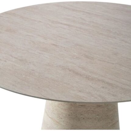 Gazzini Furniture Lucca Yuvarlak Traverten Masa, Konik 120X120 - Görsel 3