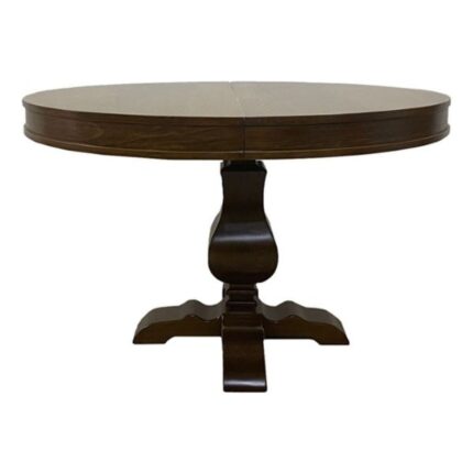 Gazzini Furniture Orleans Fransız Klasik Still Yuvarlak Açılır Ceviz Masa 100X100 - Görsel 2