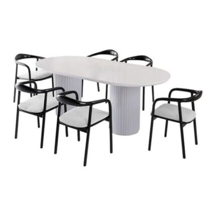 Gazzini Furniture Echo Iskandinav Oval Ahşap Bohem Masa 90X160 - Görsel 3