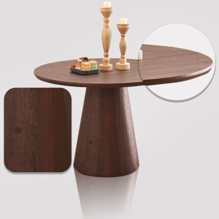 Gazzini Furniture Hemera Ceviz Ahşap Yemek Masası 120X120 - Görsel 4