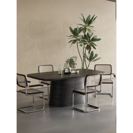Gazzini Furniture Barocco Italyan Still Oval Ahşap Yemek Masası 100X180