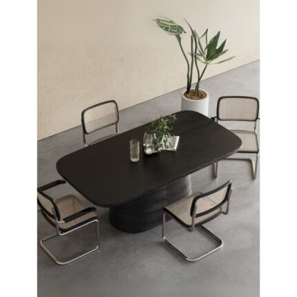 Gazzini Furniture Barocco Italyan Still Oval Ahşap Yemek Masası 100X180 - Görsel 2