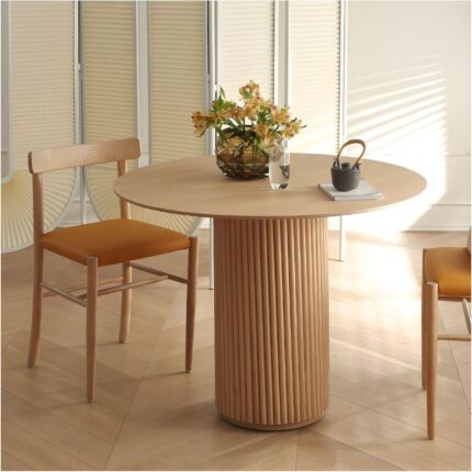 Gazzini Furniture Breeze Yuvarlak Ahşap Bohem Masa 100X100 - Görsel 3