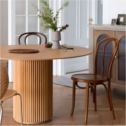 Gazzini Furniture Breeze Yuvarlak Ahşap Bohem Masa 100X100 - Görsel 5
