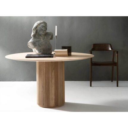 Gazzini Furniture Breeze Yuvarlak Ahşap Bohem Masa 130X130 - Görsel 2