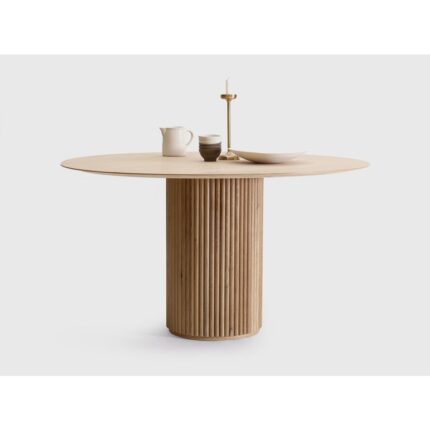Gazzini Furniture Breeze Yuvarlak Ahşap Bohem Masa 130X130 - Görsel 3