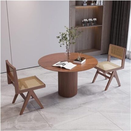 Gazzini Furniture Breeze Yuvarlak Ahşap Bohem Masa 110X110 - Görsel 3