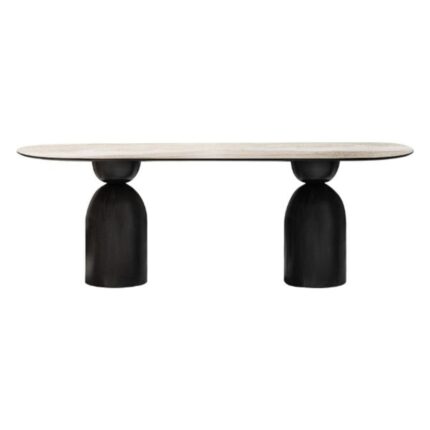Gazzini Furniture Imperial Italyan Still Oval Ahşap Yemek Masası 100X210 - Görsel 4