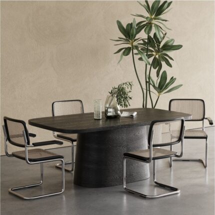 Gazzini Furniture Barocco Italyan Still Oval Ahşap Yemek Masası 100X190 - Görsel 5