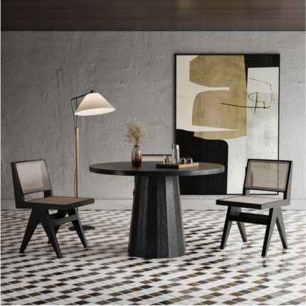 Gazzini Furniture Odessa Iskandinav Doğal Ahşap Mutfak Masası 110X110 - Görsel 5