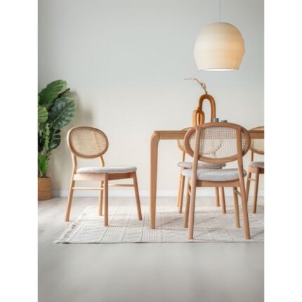 Gazzini Furniture Oslo Hasırlı Ahşap Sandalye - Görsel 3