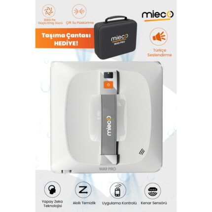 Mieco WA9 Pro Çift Yönlü Su Püskürtmeli Cam Temizleme Robotu (Kumandalı)
