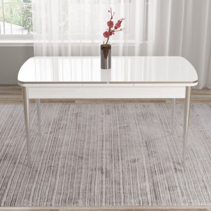 Canisa Nira Serisi 70X114 Mdf Açılabilir Krom Detay Mutfak Masası - Görsel 2