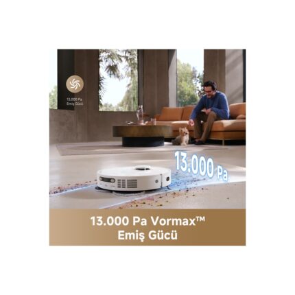 Dreame L40 Ultra CE Robot Süpürge Beyaz, 13.000Pa Emiş Gücü, Özel Halı Temizliği Stratejisi Gücü, Duoscrub™ Paspaslama Sistemi - Görsel 4