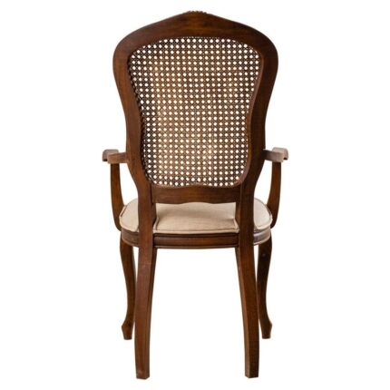 Gazzini Furniture Victoria Kolçaklı Hazeranlı Ahşap Oymalı Country Sandalye - Görsel 2
