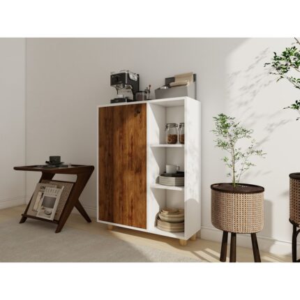 MasifMarket Çok Amaçlı Kitaplık Beyaz-Amalfi - Görsel 2