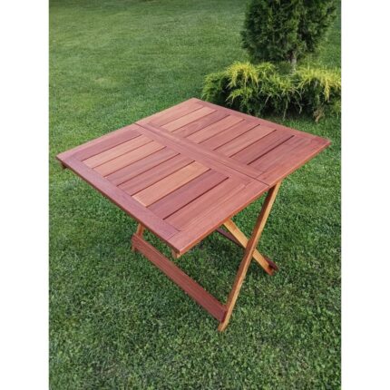 Birayse Ahşap 80X80  Iroko Mini Yemek Masası