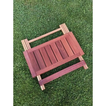Birayse Ahşap 80X80  Iroko Mini Yemek Masası - Görsel 3