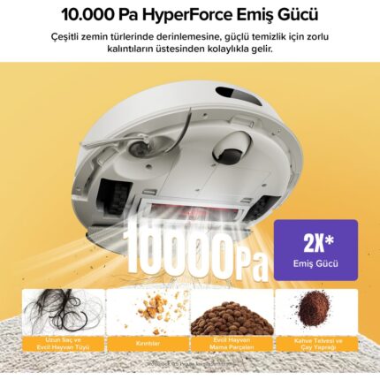 Roborock Q8 Akıllı Robot Süpürge Beyaz - Görsel 2