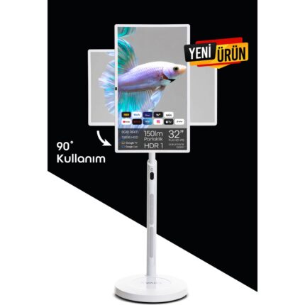 EVAİO Plus 32 inç 80 Ekran Full HD Taşınabilir Android Smart LED Ekran - Görsel 2