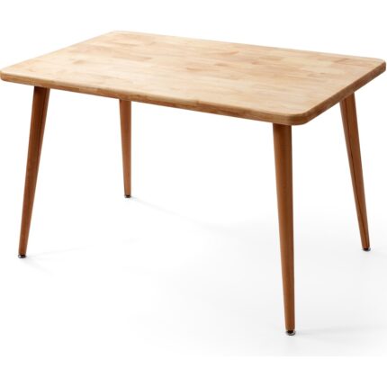 Bensett Kitta Yemek Masası, %100Masif Ahşap, 120x75 Cm, Naturel - Görsel 4