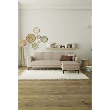 ModaLife Rio Köşe Takımı Salon&oturma Odası Açılır Yataklı Bazalı