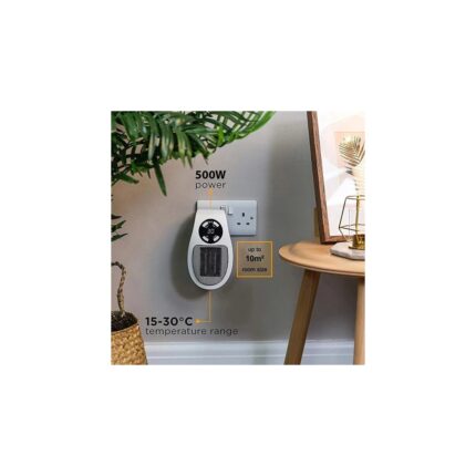 Powermaster PM-20327 500 Watt Priz Tipi Uzaktan Kumandalı Taşınabilir Isıtıcı (Zamanlayıcı - Otomatik Kapanma) - Görsel 4