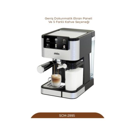 Sinbo Scm 2995 -Kapsül Kahve Aparatlı Inox Espresso Makinesi - Görsel 2