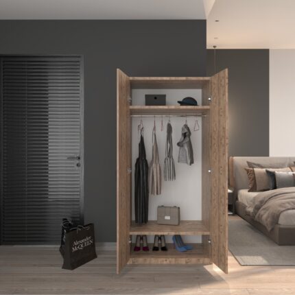 Modüleva 2 Kapaklı Elbise Dolabı ÇAM80