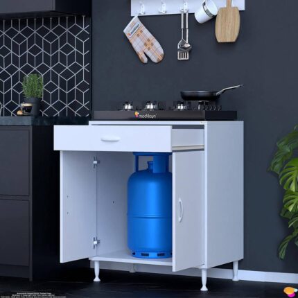 Modilayn DOQU (XL) Set Ocak Altı Dolap 70x88x48 cm 1 Çekmece 2 Kapaklı ve 1 Gözlü Tüp Bölmelidir - Görsel 4