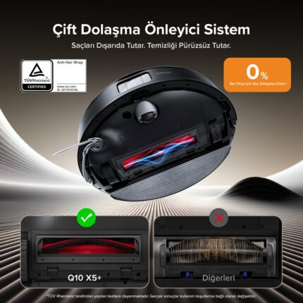 Roborock Q8 Max Pro Plus Akıllı Robot Süpürge - Siyah - Görsel 3