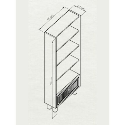 Umon Design Bohem 5 Raflı Kapaklı Kitaplık Mdf Dekoratif Kapak - Görsel 4