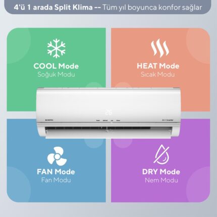 Kumtel Matsu KMSAC-12 A++ 12.000 Btu Inverter Duvar Tipi Split Klima - Görsel 4