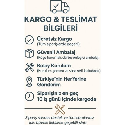Neva Mobilya Duru TV Sehpası Beyaz Gold 2 Kapaklı 1 Çekmeceli Oval Detaylı Sehpa 180x40x53 Cm - Görsel 5