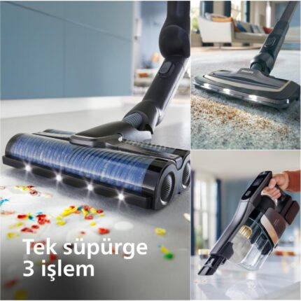 Philips 9000 Serisi AquaTrio Kablosuz Dikey Süpürge, Otomatik Temizleme ve Şarj İstasyonu​, AquaSpin Başlık, PowerCyclone - Görsel 5