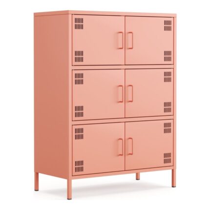 Furni 24 Pera Metal Çok Gözlü Dolap, 6 Kapaklı 80,50 x 40 x 109,50 cm