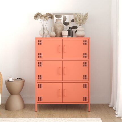 Furni 24 Pera Metal Çok Gözlü Dolap, 6 Kapaklı 80,50 x 40 x 109,50 cm - Görsel 2