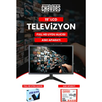 Chavoes 19" Mutfak Televizyonu-Monitör Uydu Alıcısı Askı Aparatı -49 Ekran 12V Full Hd -Mutfak-Karavan-Tekne