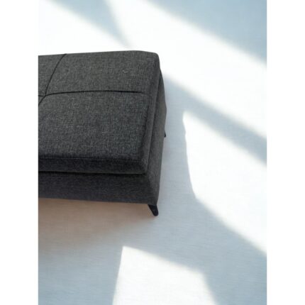 Lütfiye Gündoğan Sandıklı Keten Puf – Antrasit Gri | 60X45X40 cm Depolama Alanlı, Modern Dekoratif Oturma & Ayak Ucu Pufu - Görsel 5