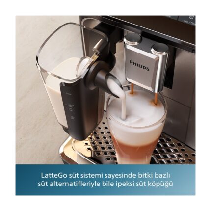 Philips EP3347/90 3300 Serisi LatteGo Tam Otomatik Espresso Makinesi, AquaClean Filtre, 6 İçecek, SilentBrew, Siyah Krom, - Görsel 3