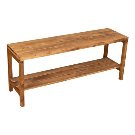 Pinoxi Ahşap Tv Sehpası Tv Ünitesi Tv Stand Eskitme Ceviz Renk - Görsel 4