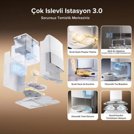 Roborock Q Revo Master Çöp Istasyonlu Akıllı Robot Süpürge - Beyaz - Görsel 2