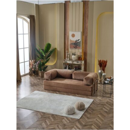 Dekoport Relax Sofa Kanepe, Fitilli Kadife, Yıkanabilir, Pratik Yer Yatağı, Uzanma Koltuğu 50 Dns - Görsel 5