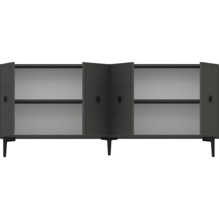 Ceneyra KA1802A - Yuka Lazer Desenli Konsol , Tv Sehpası , Çok Amaçlı Dolap 180CM Antrasit - Görsel 4