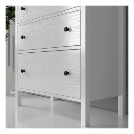 Sakura Ahşap Hunerika Valena 3 Çekmeceli Şifonyer -Wood Beyaz-Minifiks Bağlantılı - Görsel 3