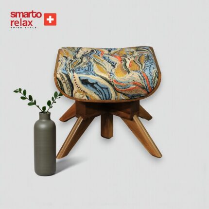 Smarto Relax TV Koltuğu Berjer (Çok Renkli) – Genova Luce (Berjer + Puf), Döner Mekanizmalı, Manuel Sırt Dayama, Ergonomik, Kadife/Şönil Kumaş, Dekoratif Tekli Koltuk(Salon/Oturma Odası) - Görsel 4